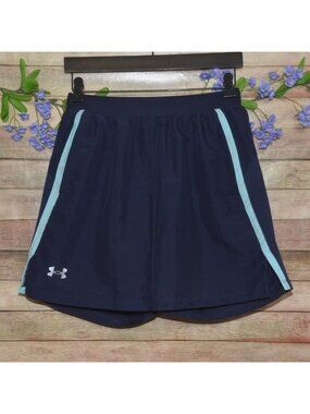 Under Armour Shorts Mens S Navy Fitted Launch Run Brief Lined Workout Gym 6"